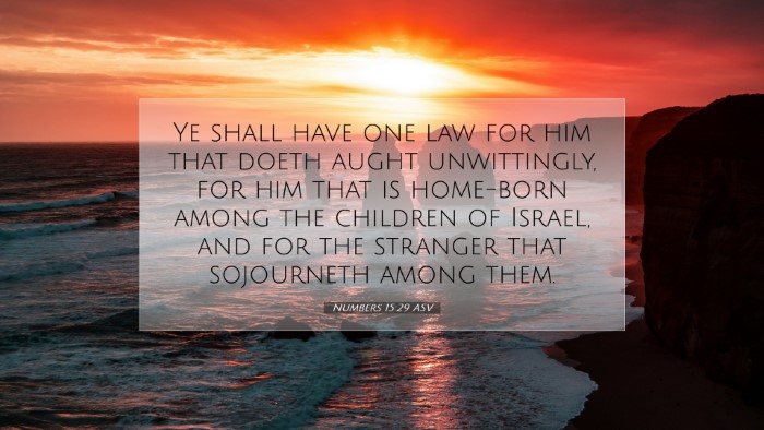 Picture 07 - Numbers 15:29 ASV Desktop Wallpaper - Ye shall have one law for him that doeth aught - Desktop Bible Verse Wallpaper