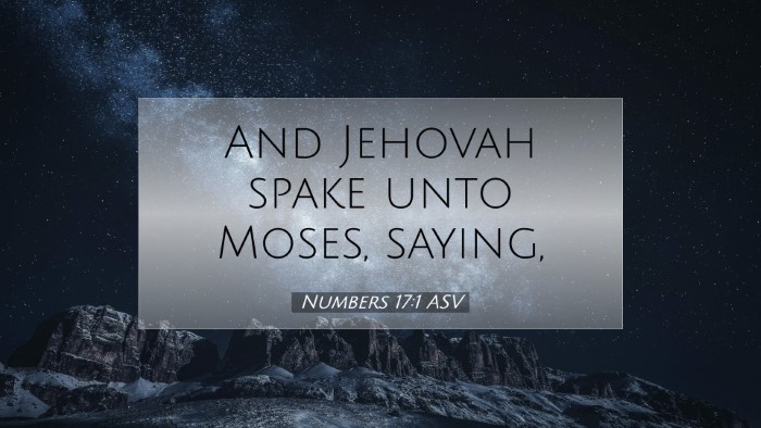 Picture 07 - Numbers 17:1 ASV Desktop Wallpaper - And Jehovah spake unto Moses, - Desktop Bible Verse Wallpaper