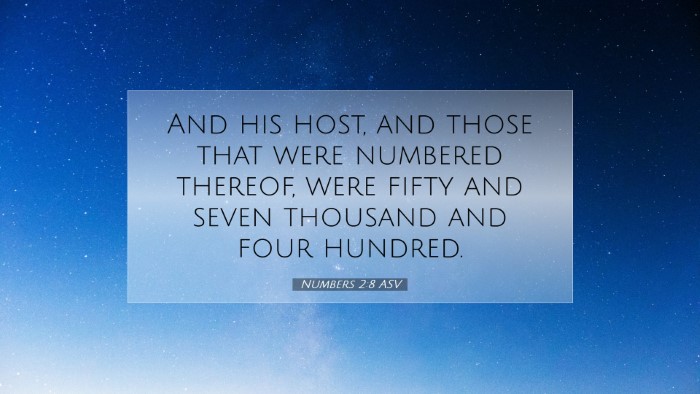Picture 07 - Numbers 2:8 ASV Desktop Wallpaper - And his host, and those that were numbered - Desktop Bible Verse Wallpaper