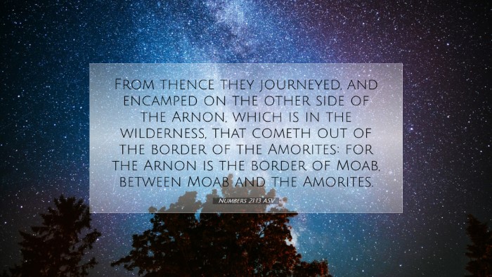 Picture 07 - Numbers 21:13 ASV Desktop Wallpaper - From thence they journeyed, and encamped on the - Desktop Bible Verse Wallpaper