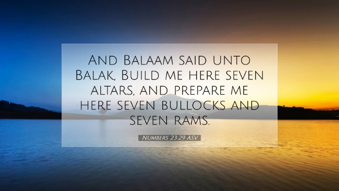Picture 07 - Numbers 23:29 ASV Desktop Wallpaper - And Balaam said unto Balak, Build me here seven - Desktop Bible Verse Wallpaper