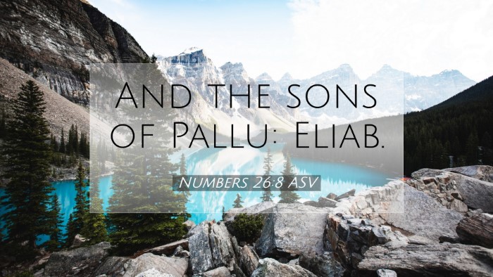 Picture 07 - Numbers 26:8 ASV Desktop Wallpaper - And the sons of Pallu: - Desktop Bible Verse Wallpaper