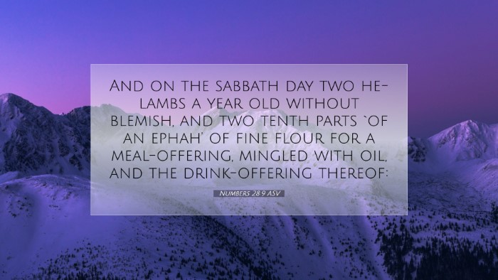 Picture 07 - Numbers 28:9 ASV Desktop Wallpaper - And on the sabbath day two he-lambs a year old - Desktop Bible Verse Wallpaper