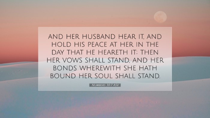Picture 07 - Numbers 30:7 ASV Desktop Wallpaper - and her husband hear it, and hold his peace at - Desktop Bible Verse Wallpaper