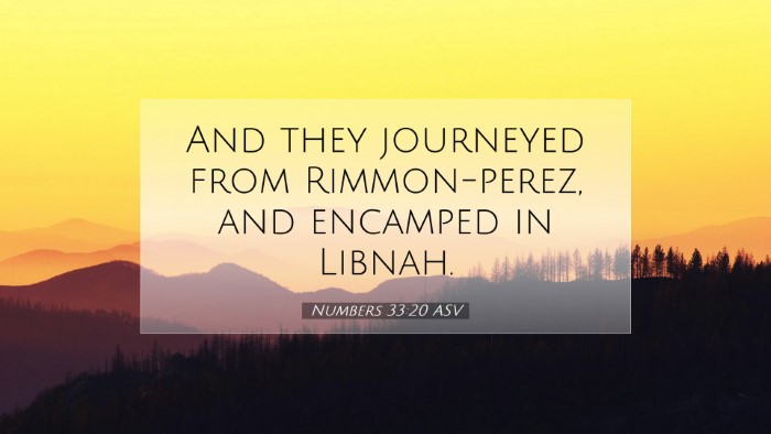 Picture 07 - Numbers 33:20 ASV Desktop Wallpaper - And they journeyed from Rimmon-perez, and - Desktop Bible Verse Wallpaper