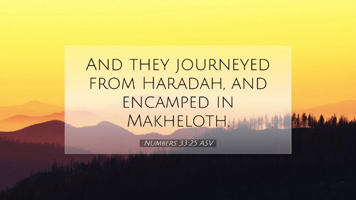 Picture 07 - Numbers 33:25 ASV Desktop Wallpaper - And they journeyed from Haradah, and encamped in - Desktop Bible Verse Wallpaper