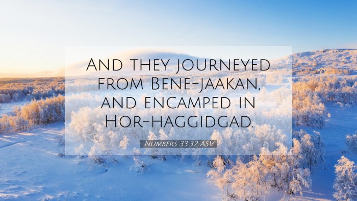Picture 07 - Numbers 33:32 ASV Desktop Wallpaper - And they journeyed from Bene-jaakan, and encamped - Desktop Bible Verse Wallpaper