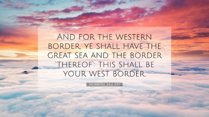 Picture 07 - Numbers 34:6 ASV Desktop Wallpaper - And for the western border, ye shall have the - Desktop Bible Verse Wallpaper