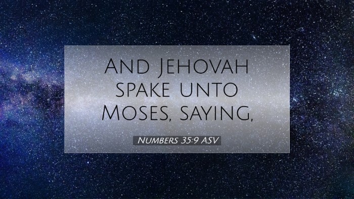 Picture 07 - Numbers 35:9 ASV Desktop Wallpaper - And Jehovah spake unto Moses, - Desktop Bible Verse Wallpaper