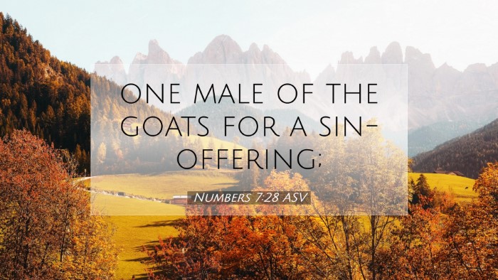 Picture 07 - Numbers 7:28 ASV Desktop Wallpaper - one male of the goats for a - Desktop Bible Verse Wallpaper