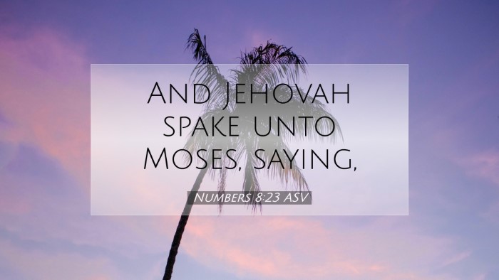 Picture 07 - Numbers 8:23 ASV Desktop Wallpaper - And Jehovah spake unto Moses, - Desktop Bible Verse Wallpaper