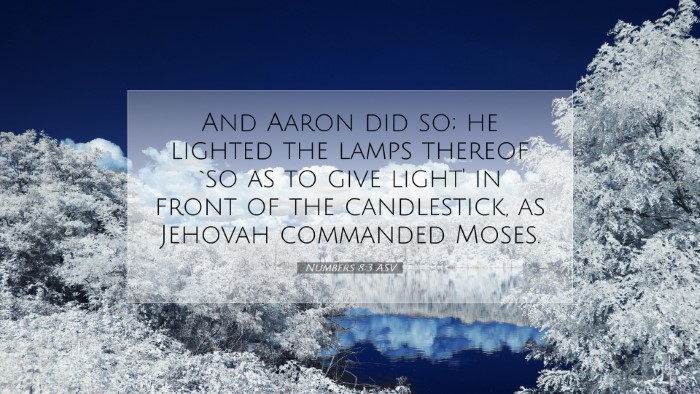 Picture 07 - Numbers 8:3 ASV Desktop Wallpaper - And Aaron did so; he lighted the lamps thereof - Desktop Bible Verse Wallpaper