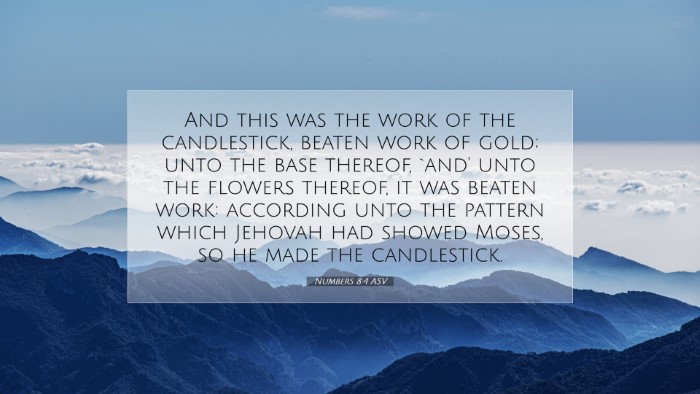 Picture 07 - Numbers 8:4 ASV Desktop Wallpaper - And this was the work of the candlestick, beaten - Desktop Bible Verse Wallpaper