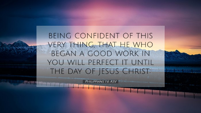 Picture 07 - Philippians 1:6 ASV Desktop Wallpaper - being confident of this very thing, that he who - Desktop Bible Verse Wallpaper