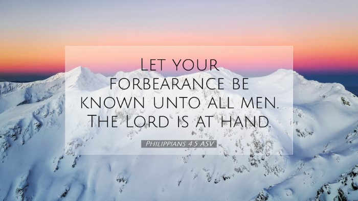 Picture 07 - Philippians 4:5 ASV Desktop Wallpaper - Let your forbearance be known unto all men. The - Desktop Bible Verse Wallpaper