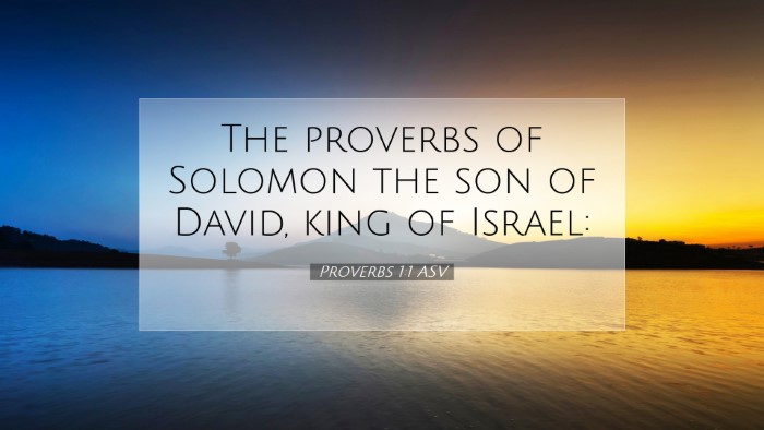 Picture 07 - Proverbs 1:1 ASV Desktop Wallpaper - The proverbs of Solomon the son of David, king of - Desktop Bible Verse Wallpaper