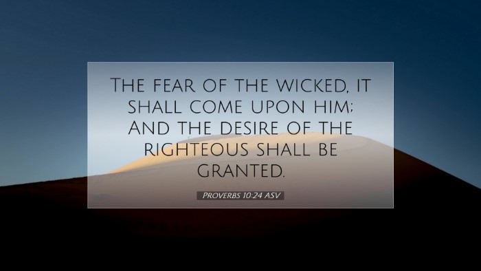 Picture 07 - Proverbs 10:24 ASV Desktop Wallpaper - The fear of the wicked, it shall come upon him; - Desktop Bible Verse Wallpaper