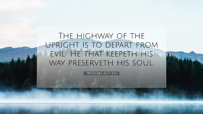 Picture 07 - Proverbs 16:17 ASV Desktop Wallpaper - The highway of the upright is to depart from - Desktop Bible Verse Wallpaper