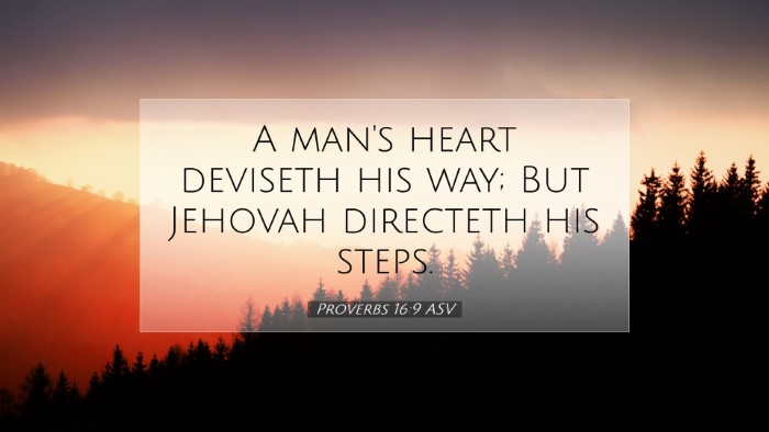 Picture 07 - Proverbs 16:9 ASV Desktop Wallpaper - A man's heart deviseth his way; But Jehovah - Desktop Bible Verse Wallpaper
