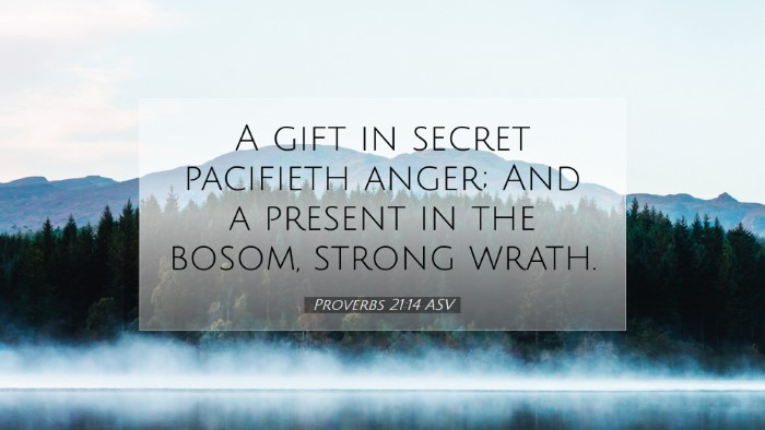 Picture 07 - Proverbs 21:14 ASV Desktop Wallpaper - A gift in secret pacifieth anger; And a present - Desktop Bible Verse Wallpaper