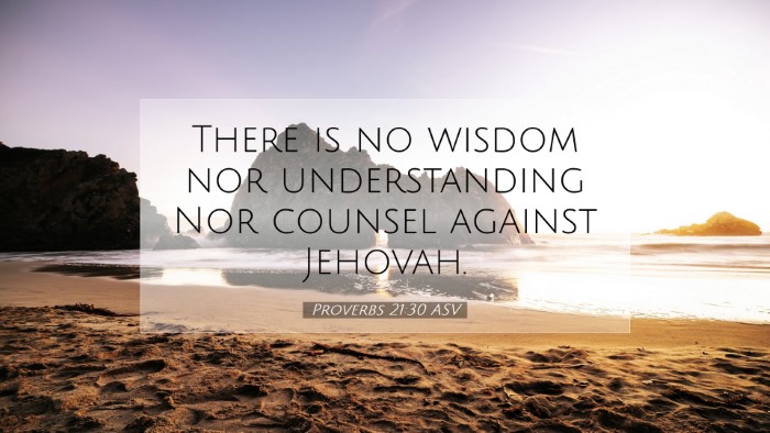 Picture 07 - Proverbs 21:30 ASV Desktop Wallpaper - There is no wisdom nor understanding Nor counsel - Desktop Bible Verse Wallpaper