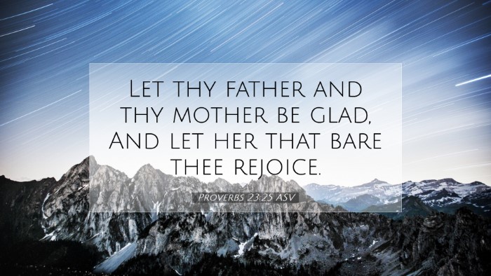 Picture 07 - Proverbs 23:25 ASV Desktop Wallpaper - Let thy father and thy mother be glad, And let - Desktop Bible Verse Wallpaper