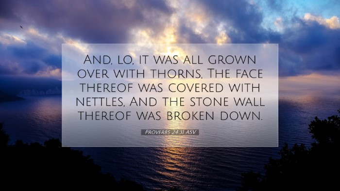 Picture 07 - Proverbs 24:31 ASV Desktop Wallpaper - And, lo, it was all grown over with thorns, The - Desktop Bible Verse Wallpaper
