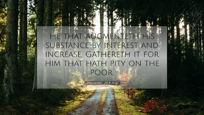 Picture 07 - Proverbs 28:8 ASV Desktop Wallpaper - He that augmenteth his substance by interest and - Desktop Bible Verse Wallpaper