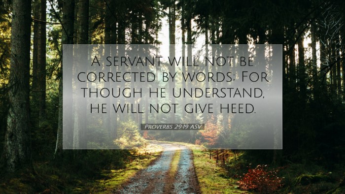 Picture 07 - Proverbs 29:19 ASV Desktop Wallpaper - A servant will not be corrected by words; For - Desktop Bible Verse Wallpaper