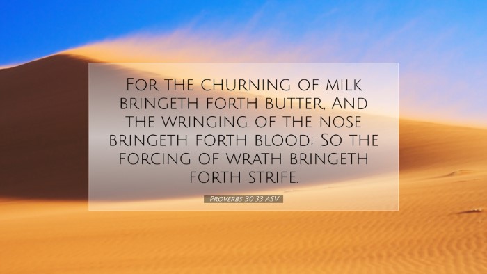Picture 07 - Proverbs 30:33 ASV Desktop Wallpaper - For the churning of milk bringeth forth butter, - Desktop Bible Verse Wallpaper