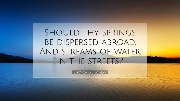 Picture 07 - Proverbs 5:16 ASV Desktop Wallpaper - Should thy springs be dispersed abroad, And - Desktop Bible Verse Wallpaper