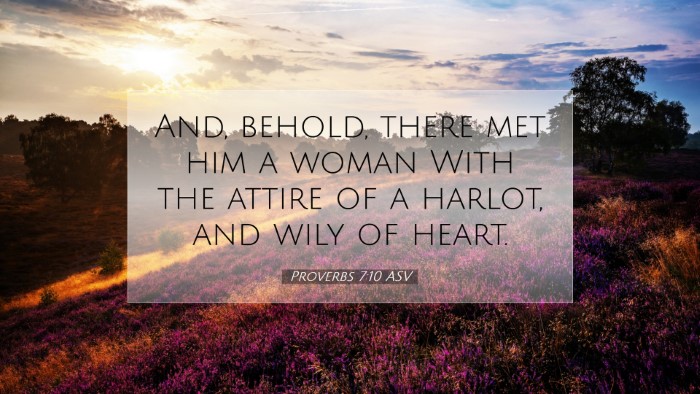 Picture 07 - Proverbs 7:10 ASV Desktop Wallpaper - And, behold, there met him a woman With the - Desktop Bible Verse Wallpaper