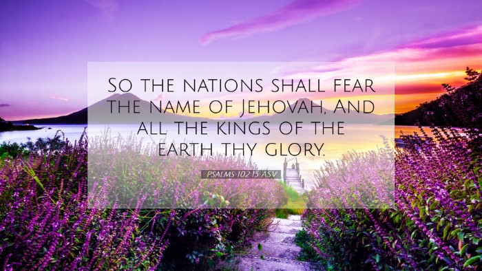 Picture 07 - Psalms 102:15 ASV Desktop Wallpaper - So the nations shall fear the name of Jehovah, - Desktop Bible Verse Wallpaper