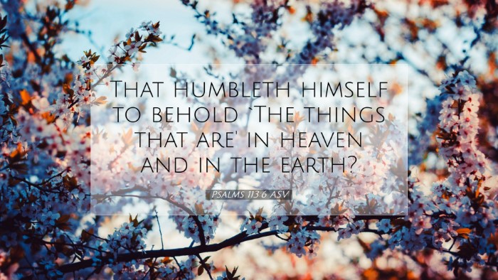 Picture 07 - Psalms 113:6 ASV Desktop Wallpaper - That humbleth himself to behold `The things that - Desktop Bible Verse Wallpaper