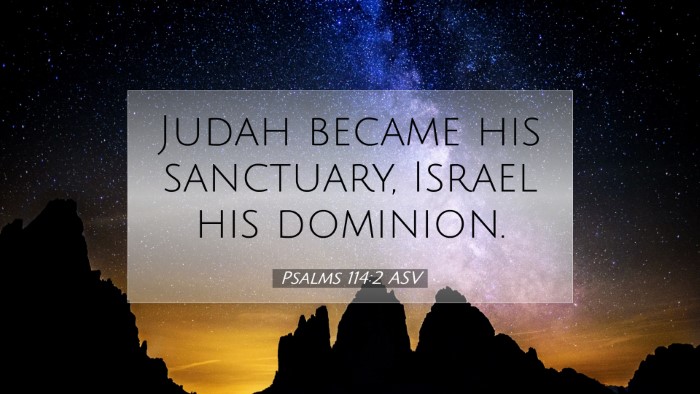 Picture 07 - Psalms 114:2 ASV Desktop Wallpaper - Judah became his sanctuary, Israel his - Desktop Bible Verse Wallpaper