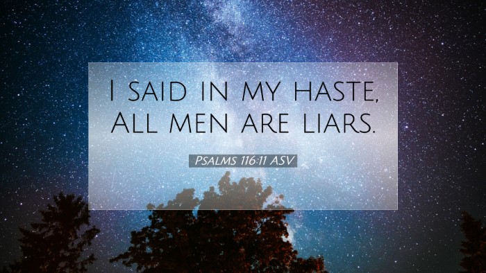 Picture 07 - Psalms 116:11 ASV Desktop Wallpaper - I said in my haste, All men are - Desktop Bible Verse Wallpaper