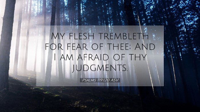 Picture 07 - Psalms 119:120 ASV Desktop Wallpaper - My flesh trembleth for fear of thee; And I am - Desktop Bible Verse Wallpaper