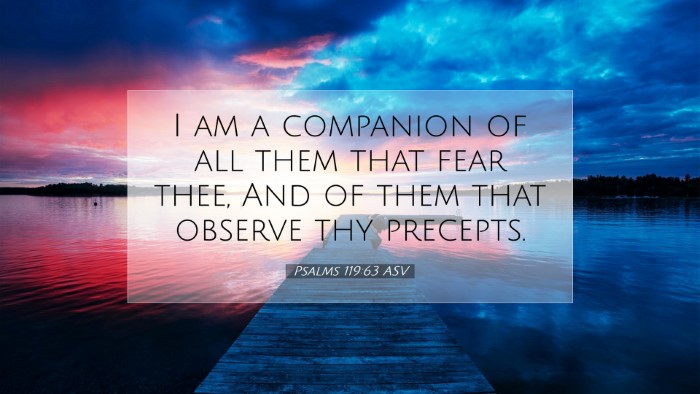 Picture 07 - Psalms 119:63 ASV Desktop Wallpaper - I am a companion of all them that fear thee, And - Desktop Bible Verse Wallpaper