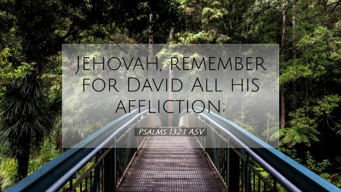 Picture 07 - Psalms 132:1 ASV Desktop Wallpaper - Jehovah, remember for David All his - Desktop Bible Verse Wallpaper
