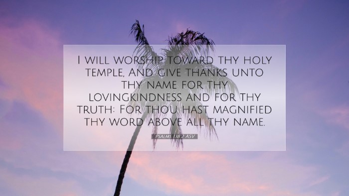 Picture 07 - Psalms 138:2 ASV Desktop Wallpaper - I will worship toward thy holy temple, And give - Desktop Bible Verse Wallpaper