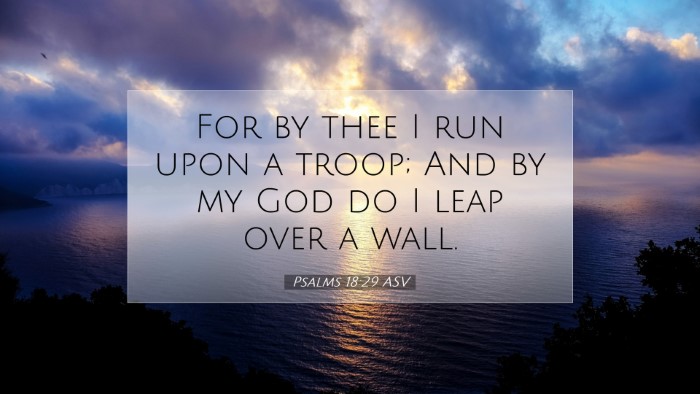 Picture 07 - Psalms 18:29 ASV Desktop Wallpaper - For by thee I run upon a troop; And by my God do - Desktop Bible Verse Wallpaper