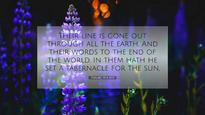 Picture 07 - Psalms 19:4 ASV Desktop Wallpaper - Their line is gone out through all the earth, And - Desktop Bible Verse Wallpaper