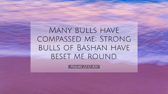 Picture 07 - Psalms 22:12 ASV Desktop Wallpaper - Many bulls have compassed me; Strong bulls of - Desktop Bible Verse Wallpaper
