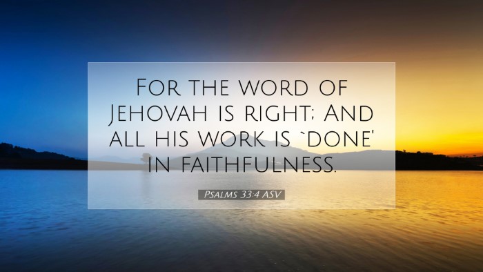 Picture 07 - Psalms 33:4 ASV Desktop Wallpaper - For the word of Jehovah is right; And all his - Desktop Bible Verse Wallpaper