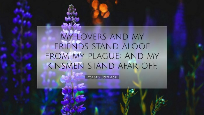 Picture 07 - Psalms 38:11 ASV Desktop Wallpaper - My lovers and my friends stand aloof from my - Desktop Bible Verse Wallpaper