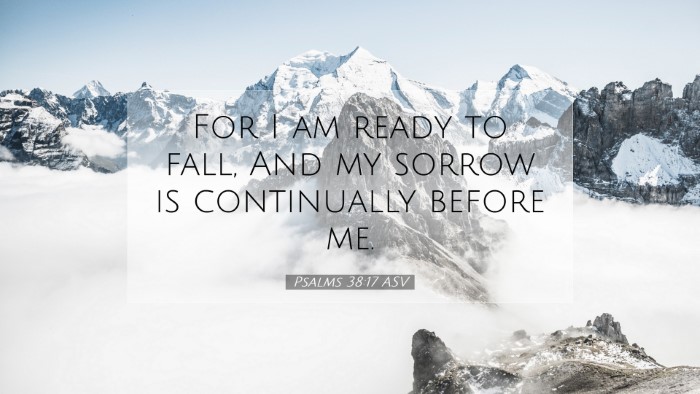 Picture 07 - Psalms 38:17 ASV Desktop Wallpaper - For I am ready to fall, And my sorrow is - Desktop Bible Verse Wallpaper