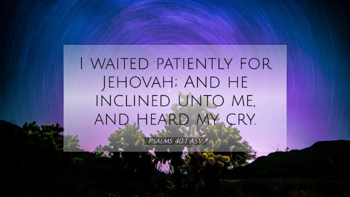 Picture 07 - Psalms 40:1 ASV Desktop Wallpaper - I waited patiently for Jehovah; And he inclined - Desktop Bible Verse Wallpaper