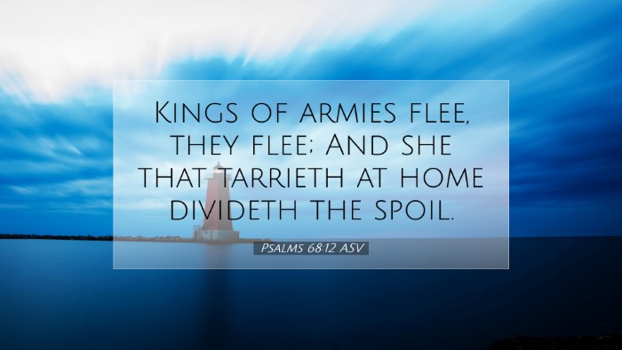 Picture 07 - Psalms 68:12 ASV Desktop Wallpaper - Kings of armies flee, they flee; And she that - Desktop Bible Verse Wallpaper