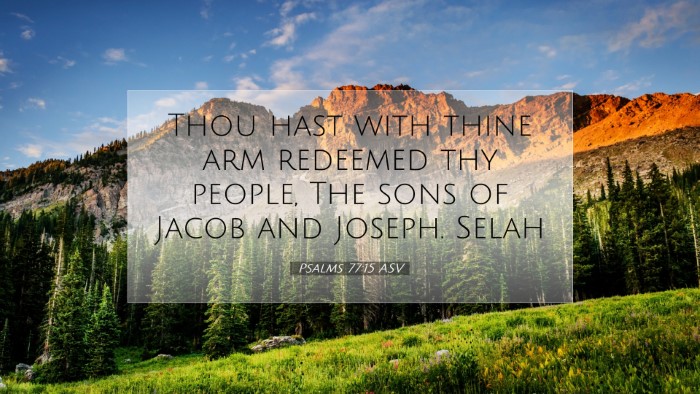 Picture 07 - Psalms 77:15 ASV Desktop Wallpaper - Thou hast with thine arm redeemed thy people, The - Desktop Bible Verse Wallpaper