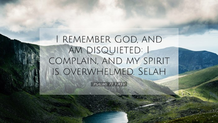 Picture 07 - Psalms 77:3 ASV Desktop Wallpaper - I remember God, and am disquieted: I complain, - Desktop Bible Verse Wallpaper